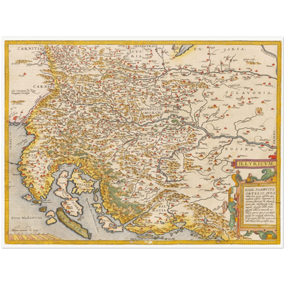 Historical city map  Test product horizontal 3 sizes