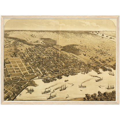 Historical city map  Test product horizontal 3 sizes