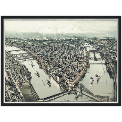 Historical city map  Test product horizontal 3 sizes