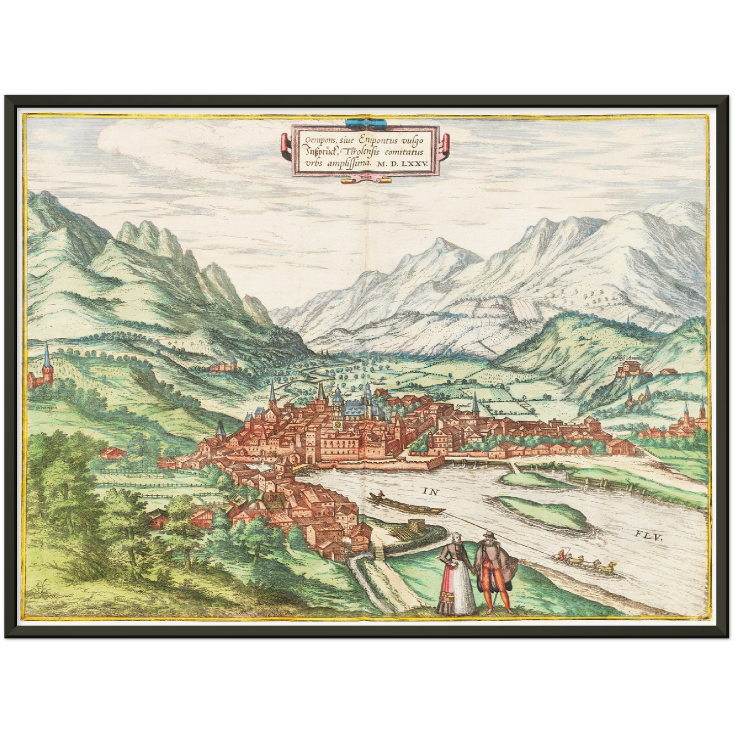 Historical city map  Test product horizontal 3 sizes