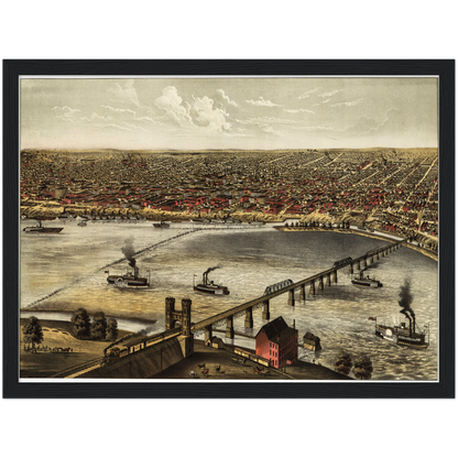 Historical city map  Test product horizontal 3 sizes