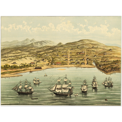 Historical city map  Test product horizontal 3 sizes