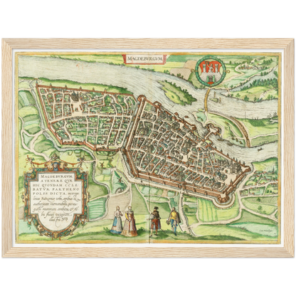 Historical city map  Test product horizontal 3 sizes