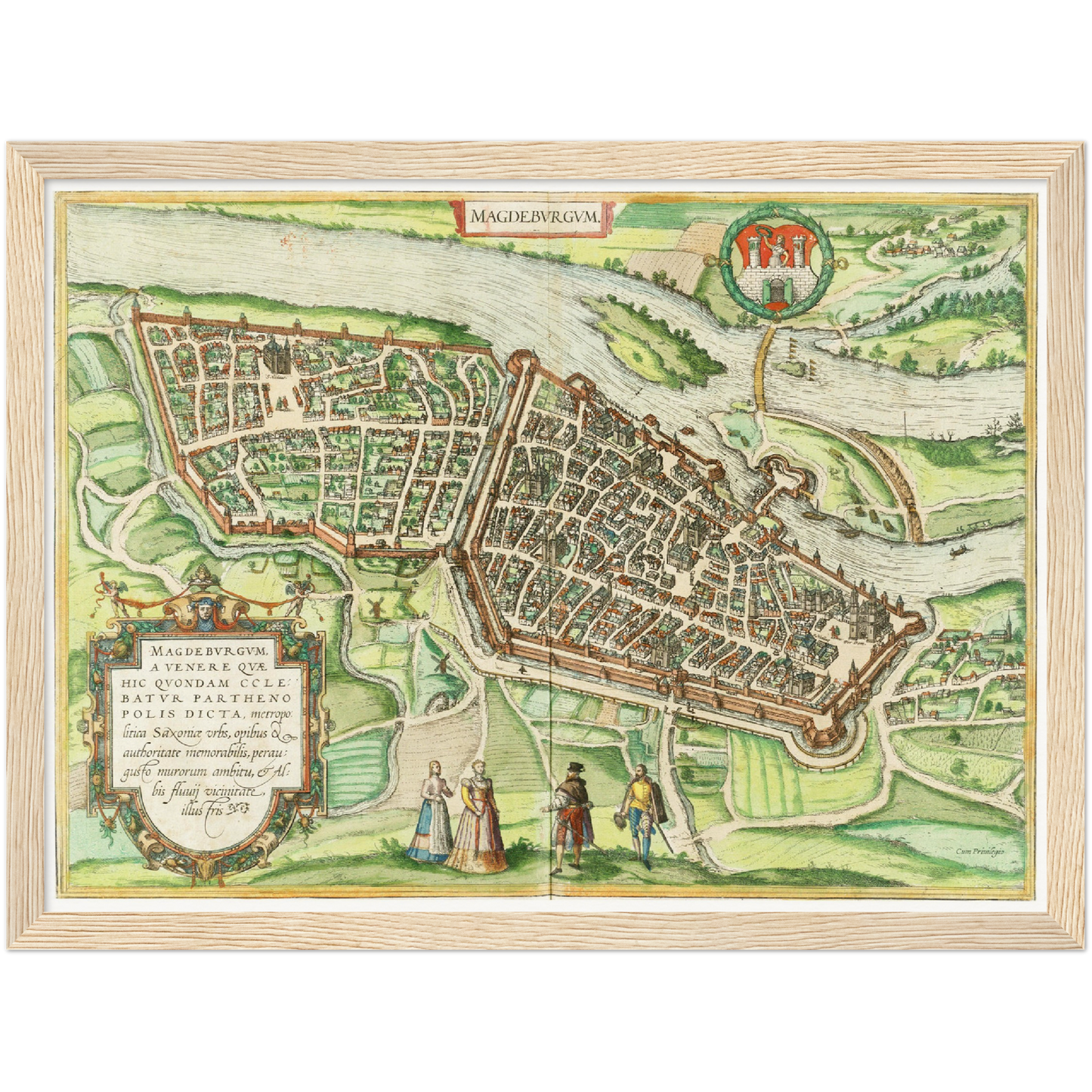 Historischer Stadtplan Magdeburg um 1580