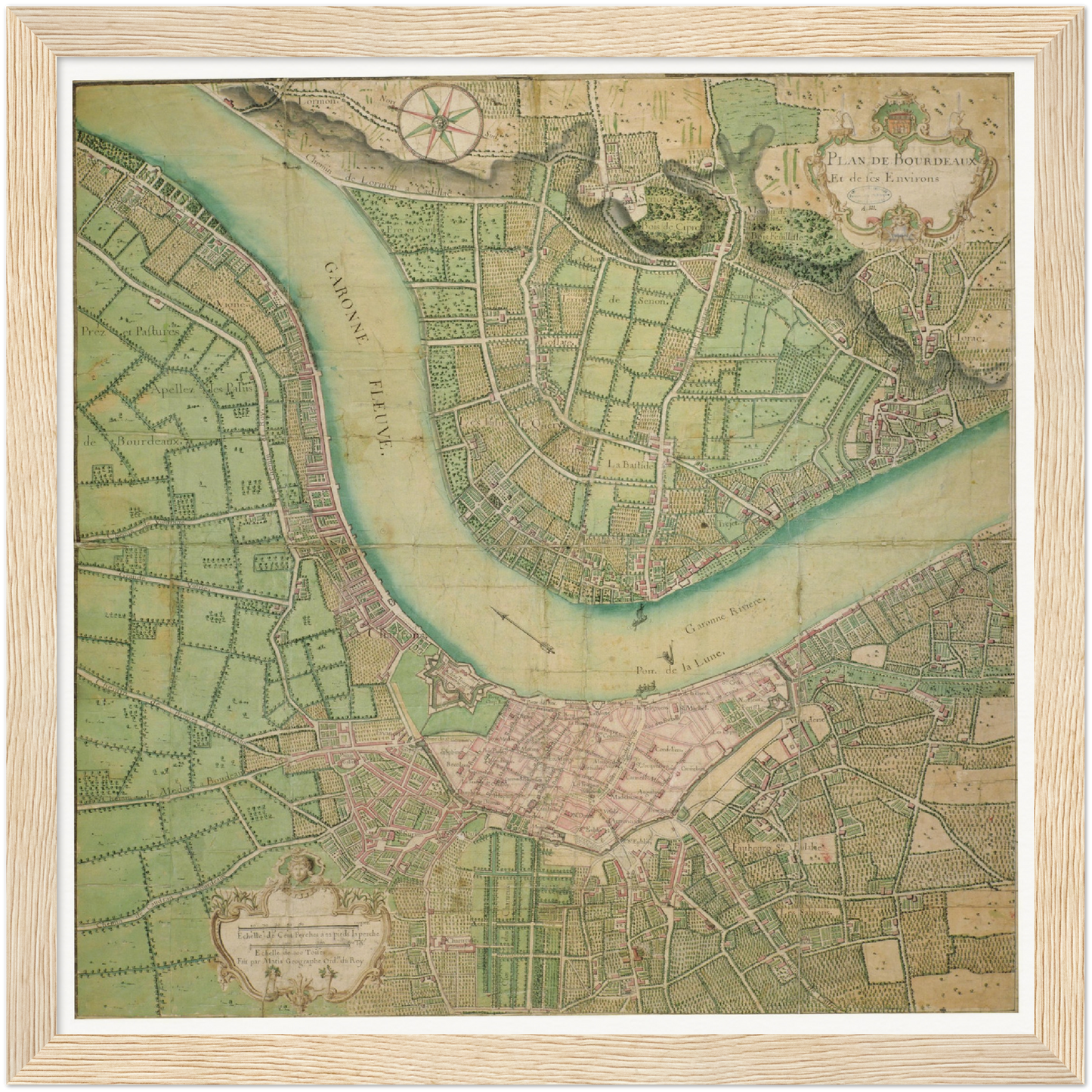 Historical city map  Test product horizontal 3 sizes