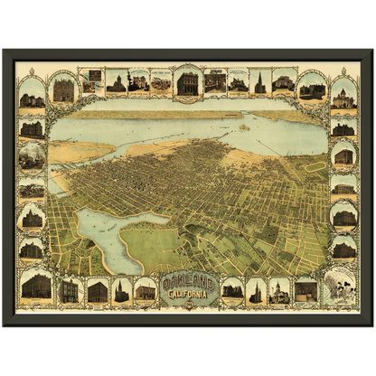 Historical city map  Test product horizontal 3 sizes