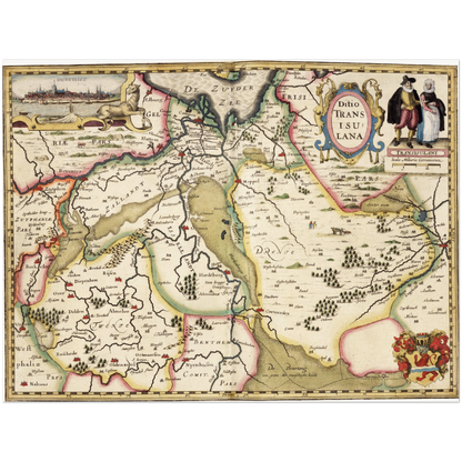 Historical city map  Test product horizontal 3 sizes