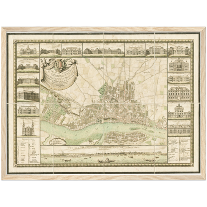 Historical city map  Test product horizontal 3 sizes