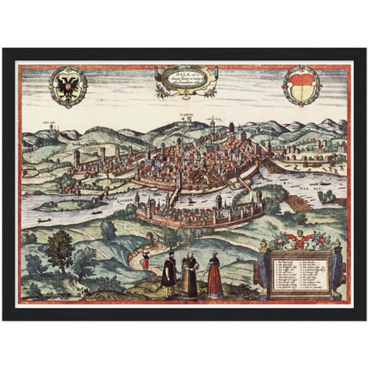 Historical city map  Test product horizontal 3 sizes