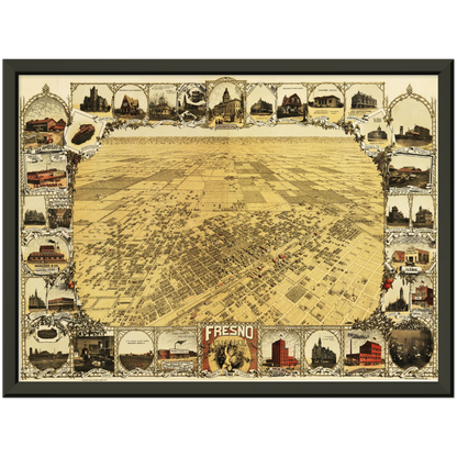 Historical city map  Test product horizontal 3 sizes