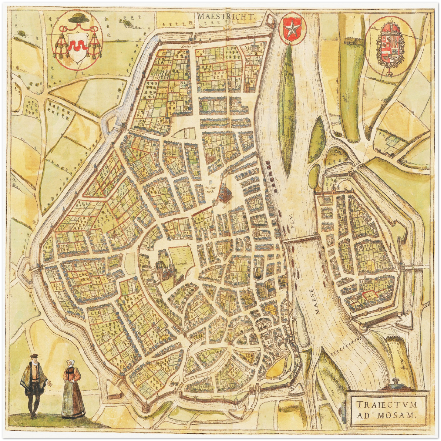 Historical city map  Test product horizontal 3 sizes