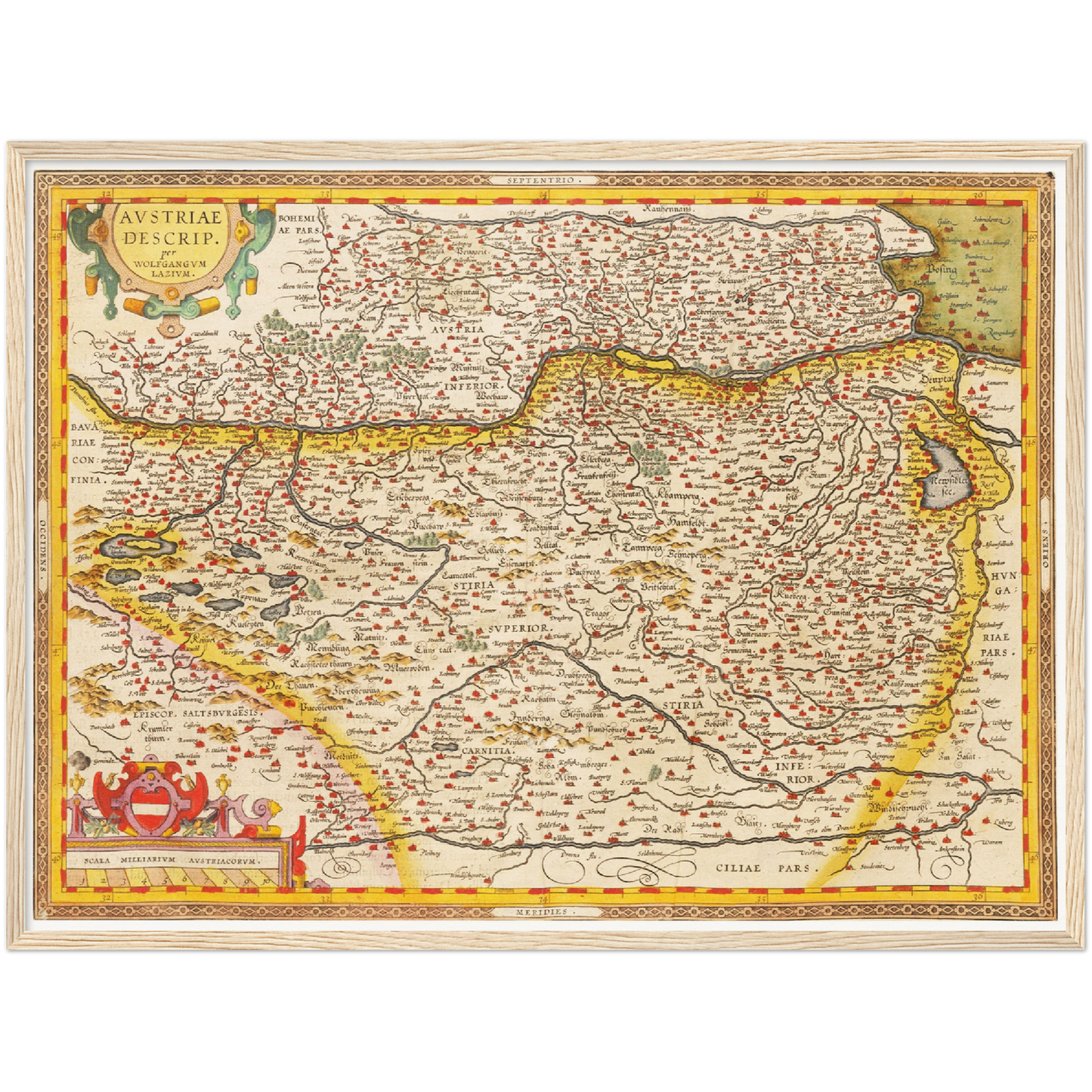 Historische Landkarte Österreich um 1609