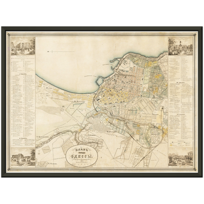 Historischer Stadtplan Odessa um 1864