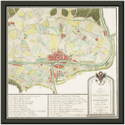 Historical city map  Test product horizontal 3 sizes