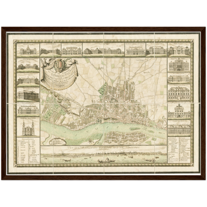 Historical city map  Test product horizontal 3 sizes