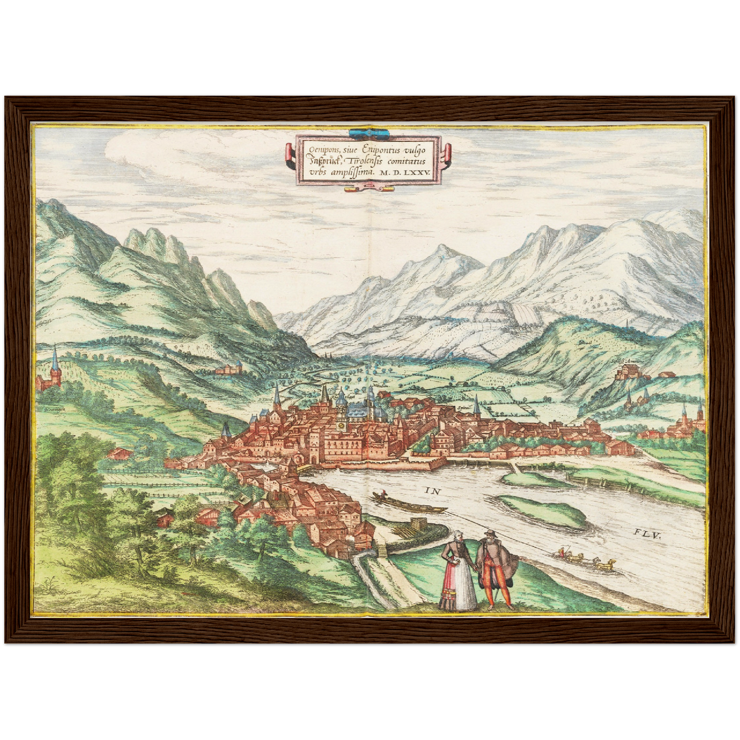 Historical city map  Test product horizontal 3 sizes