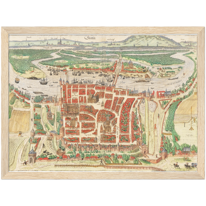 Historical city map  Test product horizontal 3 sizes