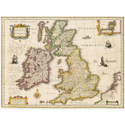 Historical city map  Test product horizontal 3 sizes