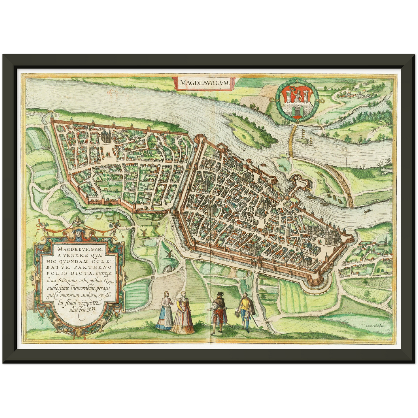 Historical city map  Test product horizontal 3 sizes