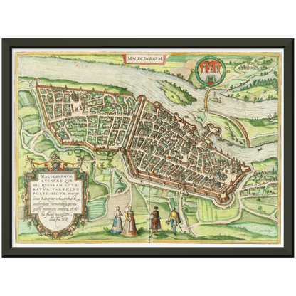 Historical city map  Test product horizontal 3 sizes