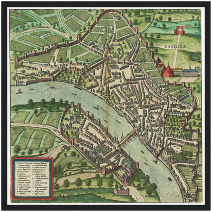 Historical city map  Test product horizontal 3 sizes