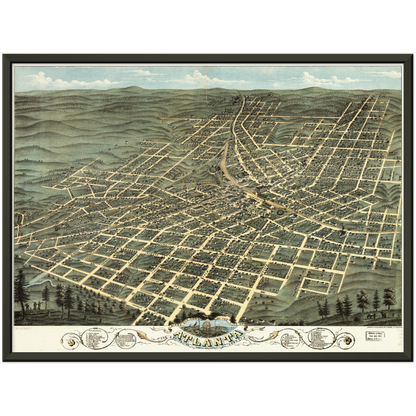 Historical city map  Test product horizontal 3 sizes