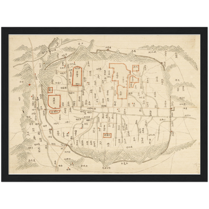 Historical city map  Test product horizontal 3 sizes