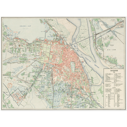 Historical city map  Test product horizontal 3 sizes