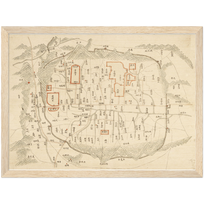 Historical city map  Test product horizontal 3 sizes