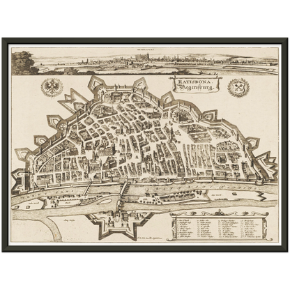Historical city map  Test product horizontal 3 sizes