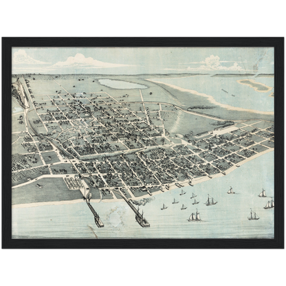 Historical city map  Test product horizontal 3 sizes