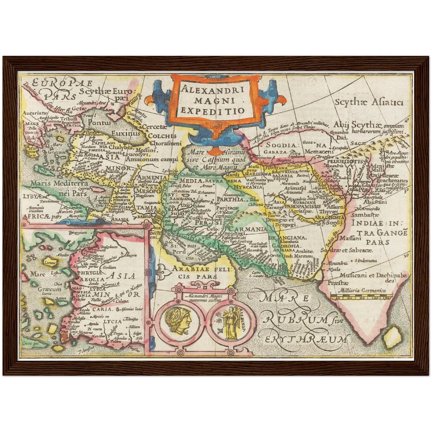 Historische Landkarte Griechisches Imperium um 1609