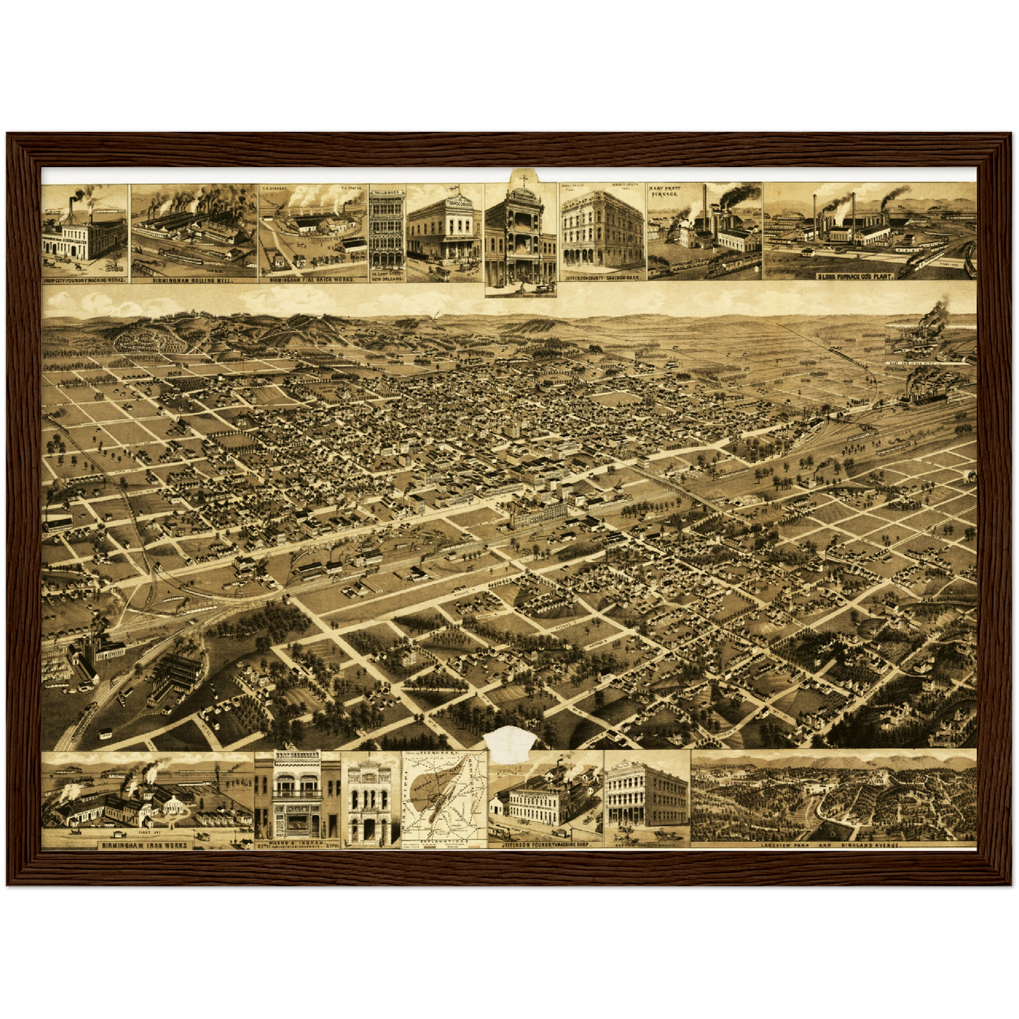 Historical city map  Test product horizontal 3 sizes