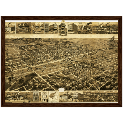 Historical city map  Test product horizontal 3 sizes