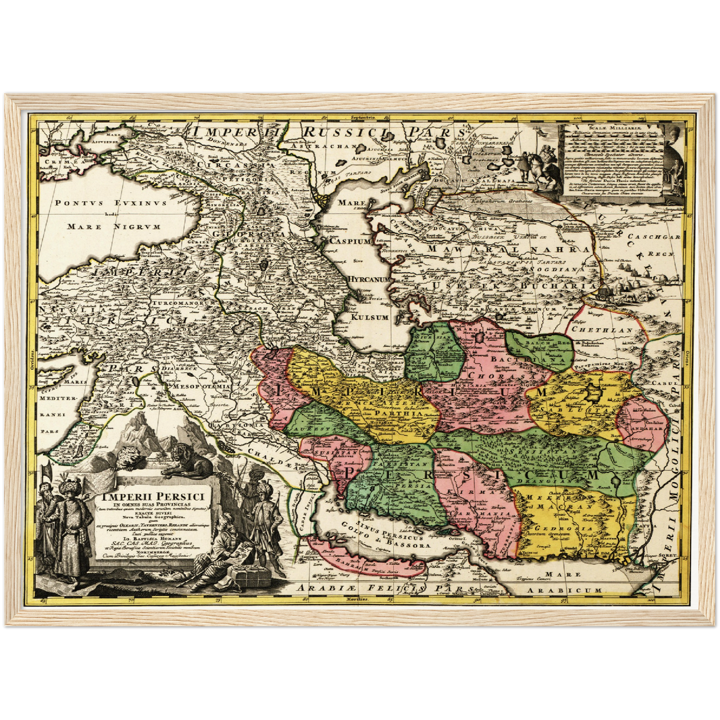 Historische Landkarte Persien um 1750