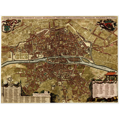 Historical city map  Test product horizontal 3 sizes