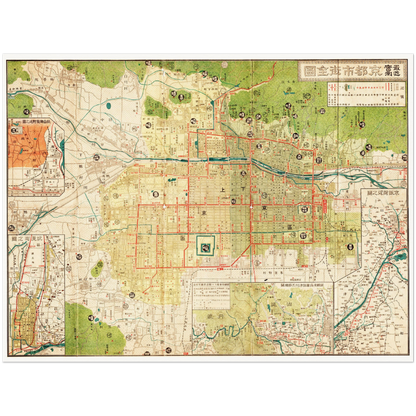 Historical city map  Test product horizontal 3 sizes