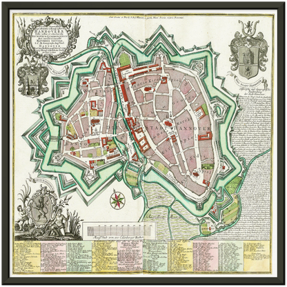 Historical city map  Test product horizontal 3 sizes
