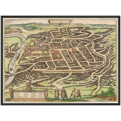 Historical city map  Test product horizontal 3 sizes