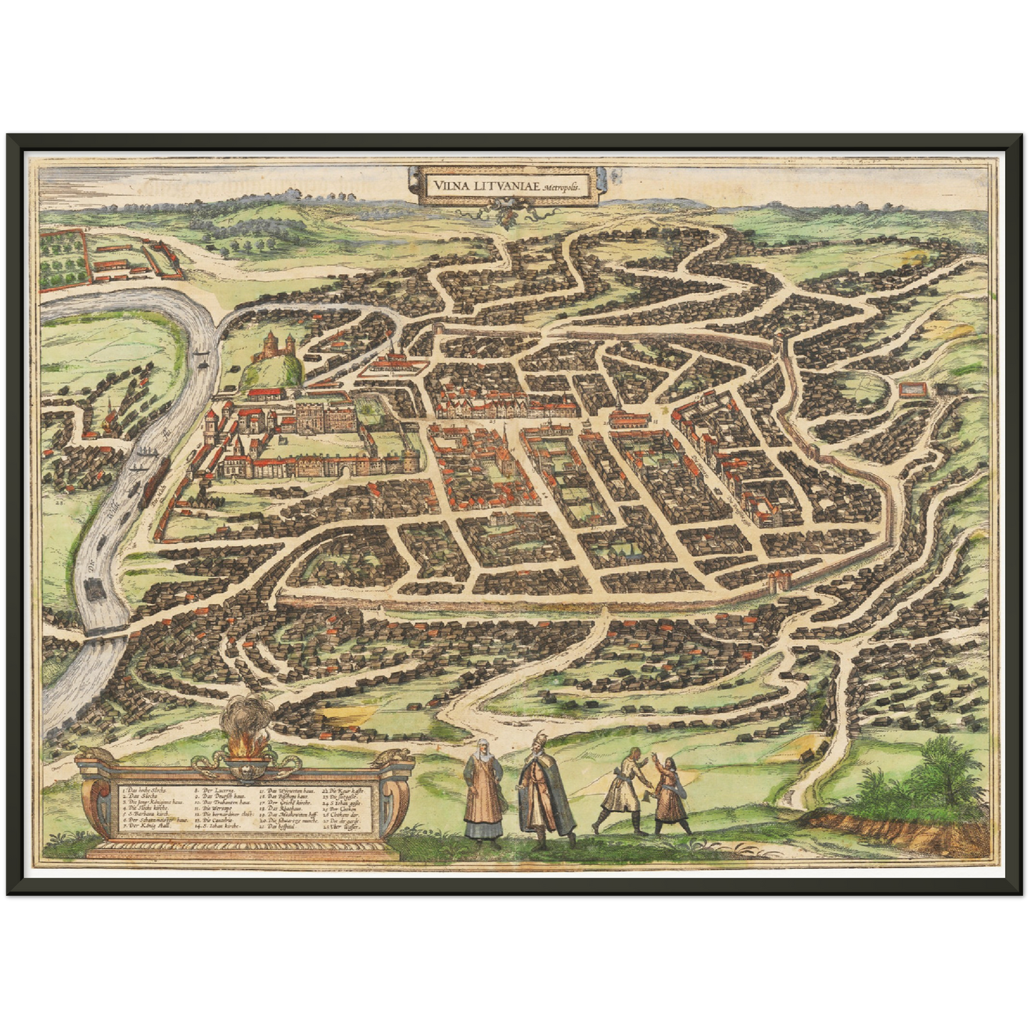 Historische Stadtansicht Vilnius um 1582