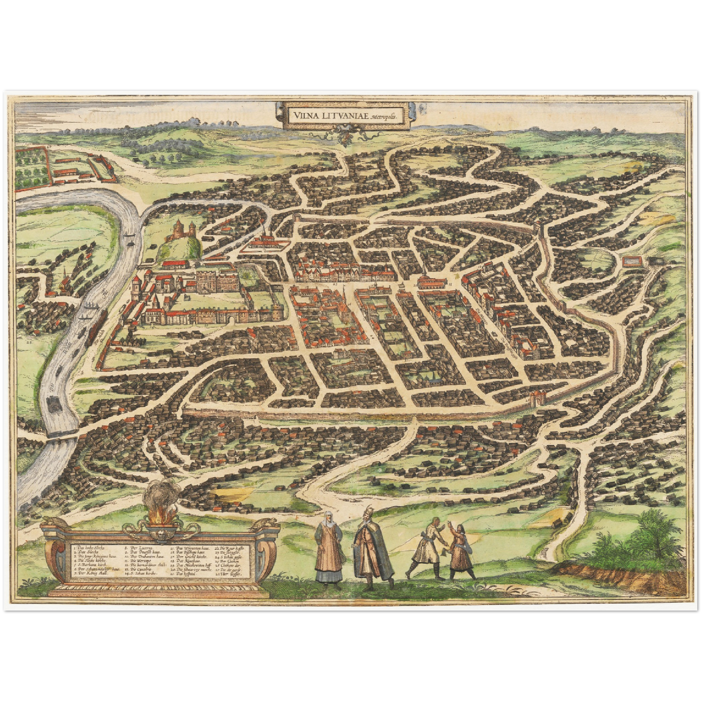 Historical city map  Test product horizontal 3 sizes