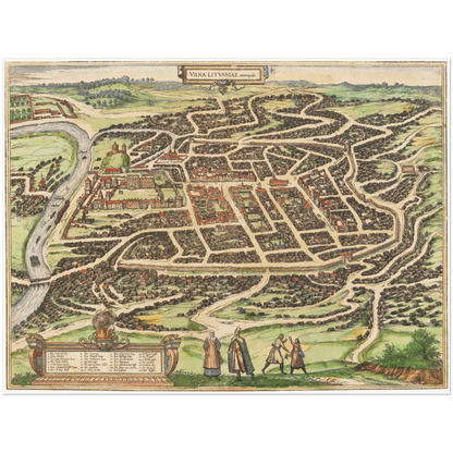 Historical city map  Test product horizontal 3 sizes