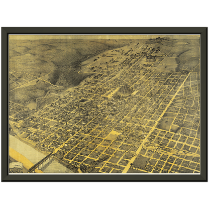 Historical city map  Test product horizontal 3 sizes