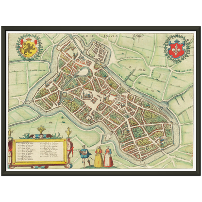 Historical city map  Test product horizontal 3 sizes