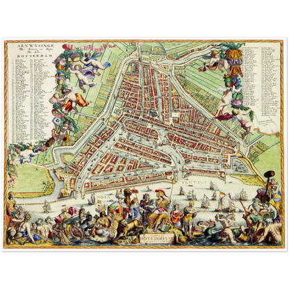 Historical city map  Test product horizontal 3 sizes