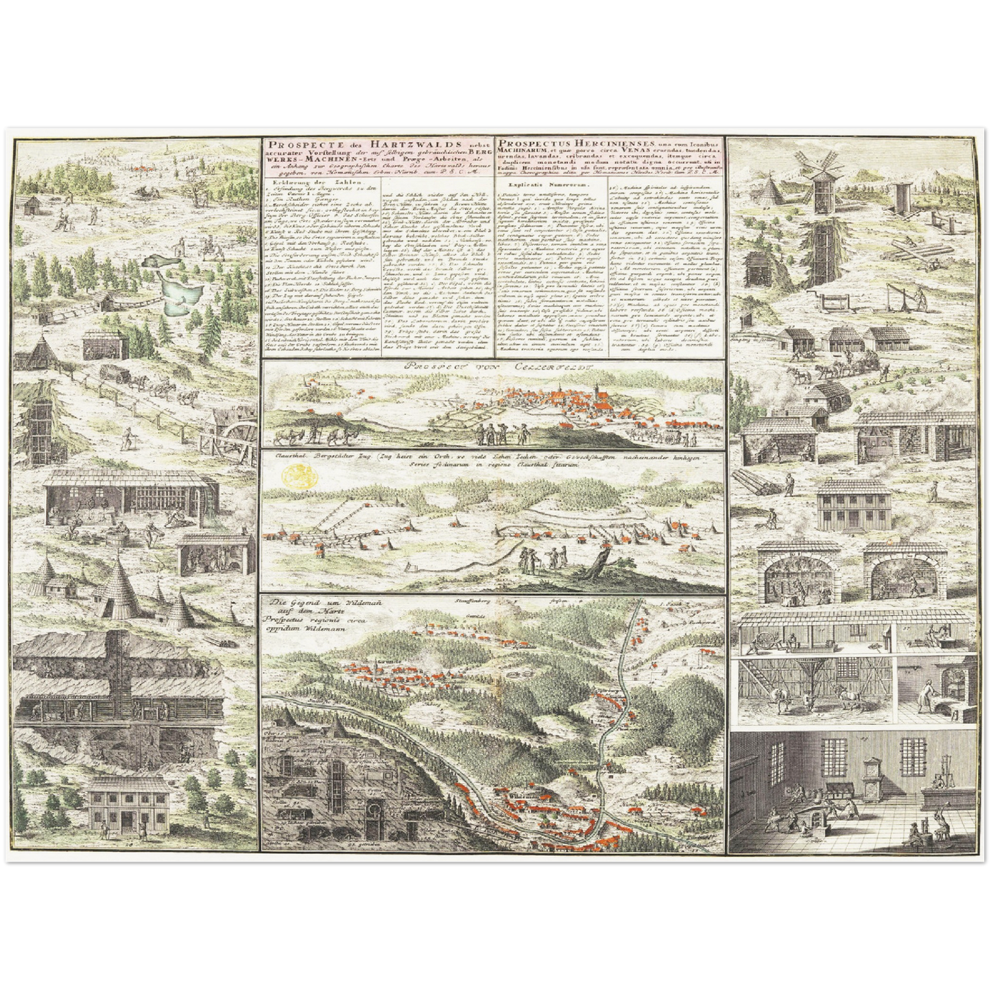 Historical city map  Test product horizontal 3 sizes