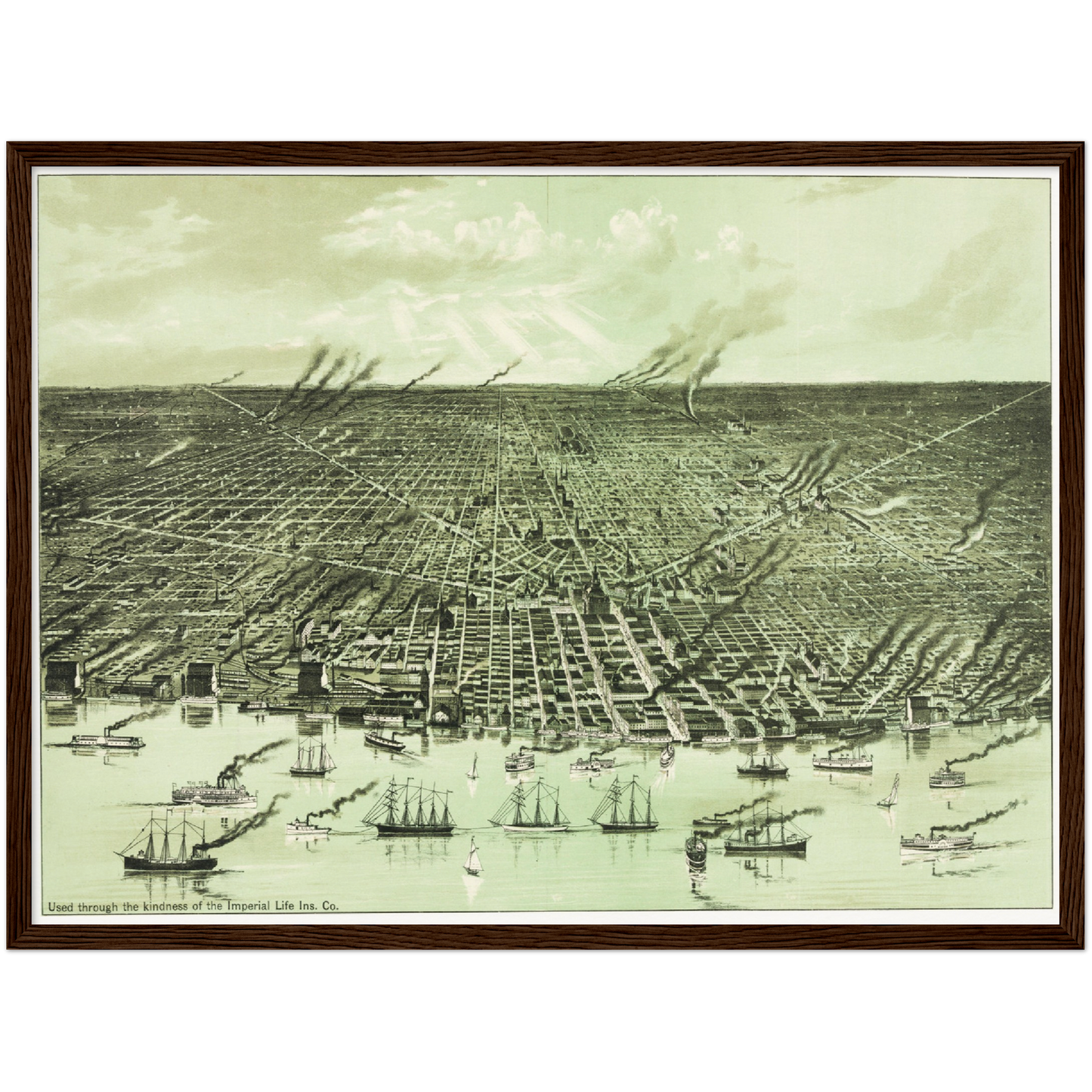 Historical city map  Test product horizontal 3 sizes