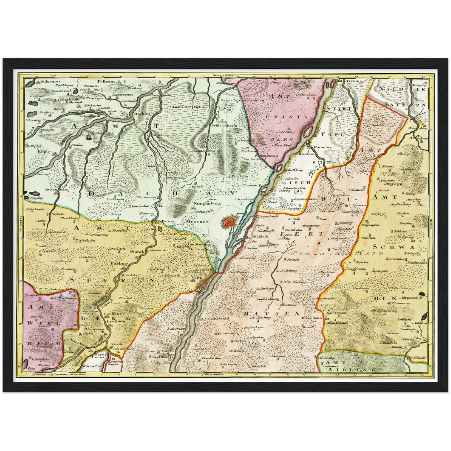 Historical city map  Test product horizontal 3 sizes