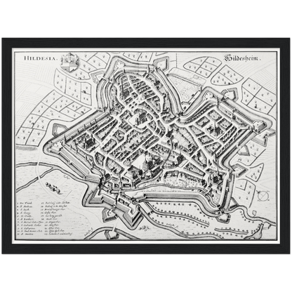Historical city map  Test product horizontal 3 sizes