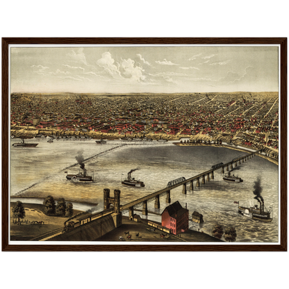 Historical city map  Test product horizontal 3 sizes